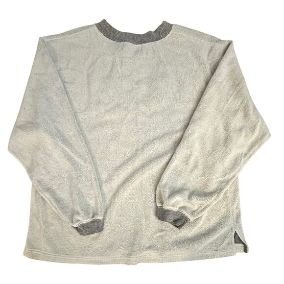 Vintage 90s Hearts Embroidered Gray Womens Sweatshirt Size Large - Picture 2 of 5